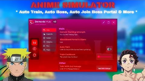 Anime Simulator Roblox SCRIPT | Best SCRIPT | "Demonic HUB V2" | Auto Train, Auto Boss & More...