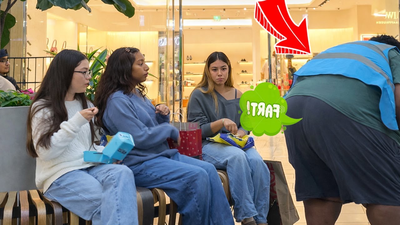 Fat Man Farts In Girls Faces At The Mall!!! (Taco Bell Farts)