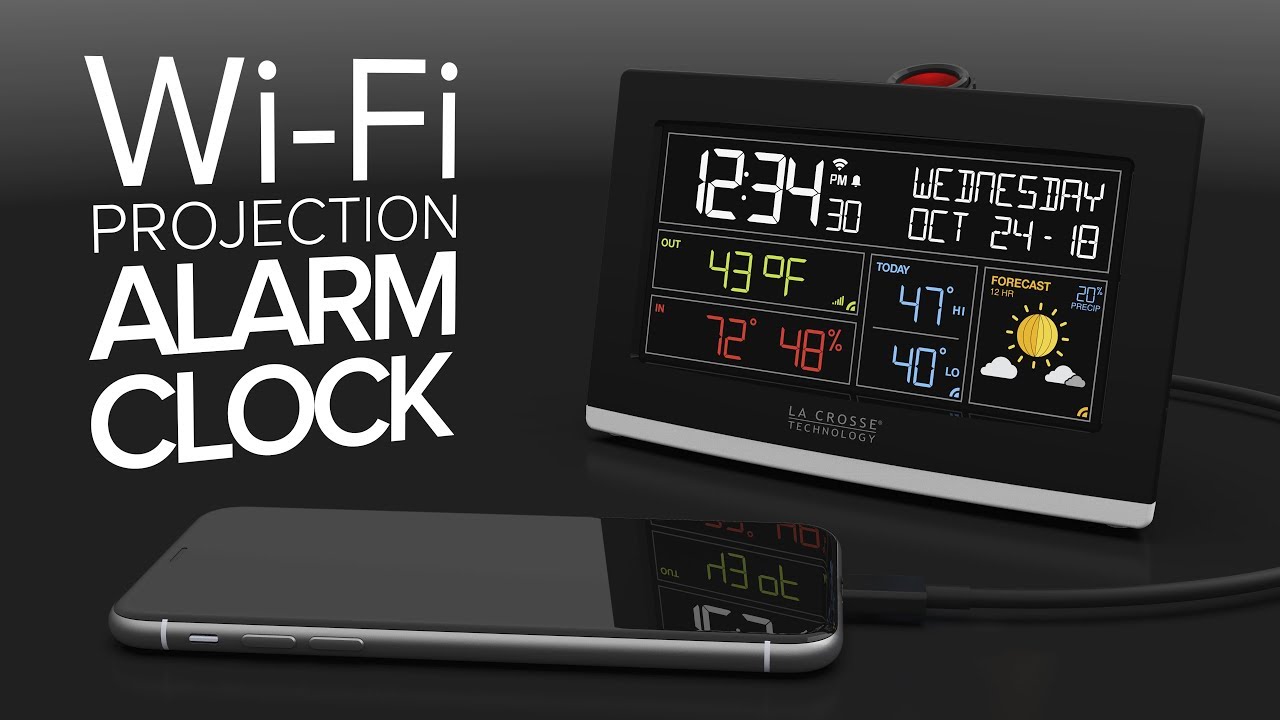 2019 Wi Fi Projection Alarm Clock With Accuweather Forecast Youtube