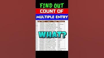 Find Out Multiple Duplicate entry count EXCEL🔥👌😮😱#shorts