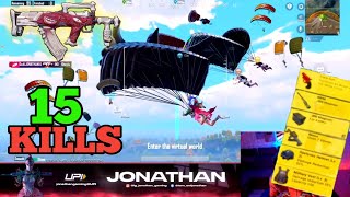 15KILLS 😍 !! JONATHAN NEW BEST AGRESSIVE GAMEPLAY EVER/ FOREST ELF SET #jonathangaming #gameplay