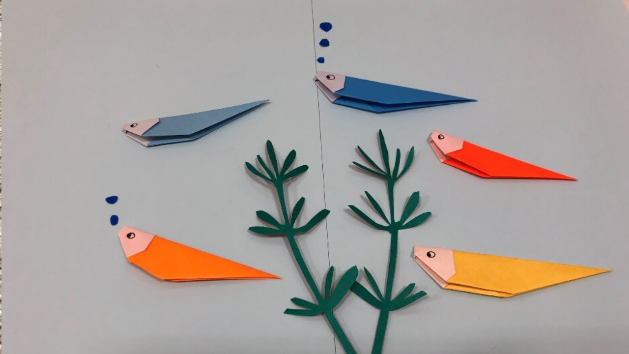 鳉小魚的折法 簡易折紙課 簡単 おりがみレッスン 折り紙モンスター