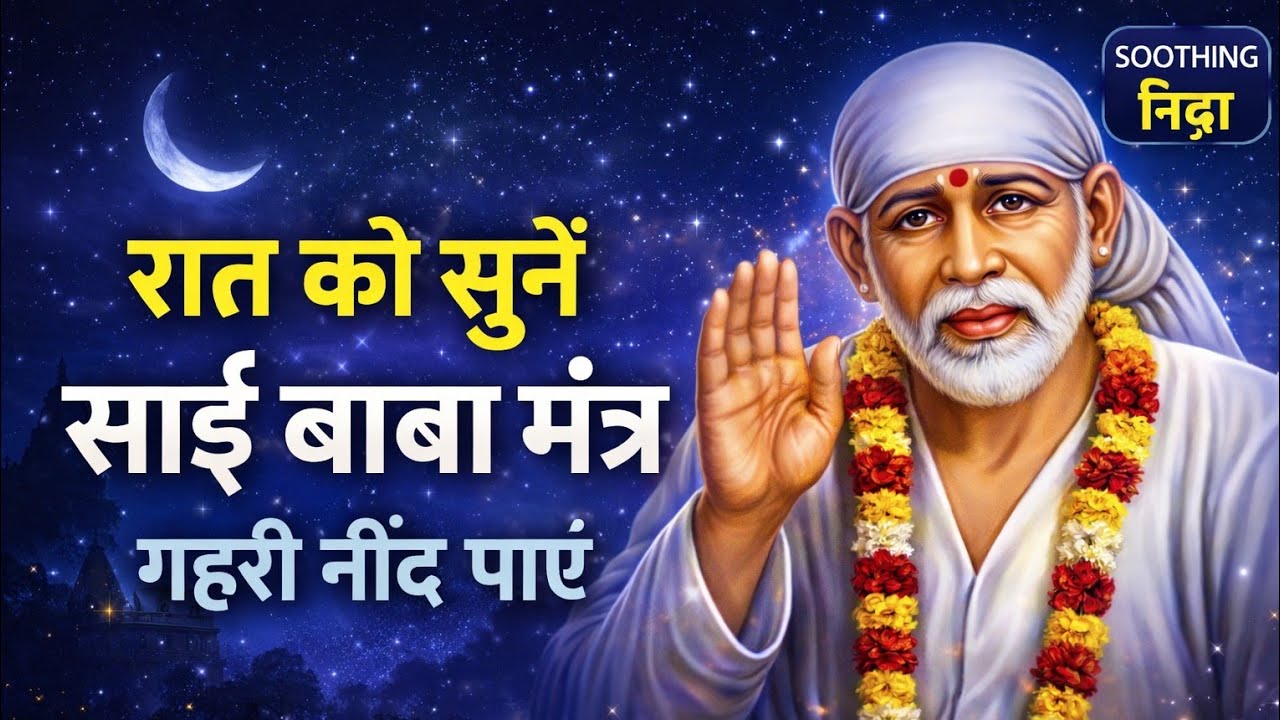 रात को सुनें साईं बाबा मंत्र और गहरी नींद पाएं | Night Meditation Sai Mantra