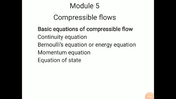 Compressible fluids-Bernoulli