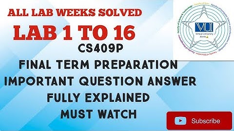 CS409P Final Term Preparation All weeks Explained|cs409p final term preparation subjective explained