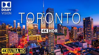 TORONTO Cityscape 4K HDR With Inspiring Music  60FPS  4K Cinematic