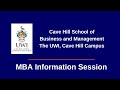 Mba information session  cave hill school of business and management  the uwi