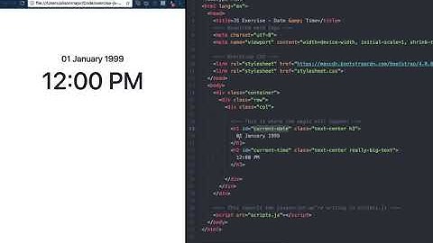 JavaScript Exercise - Clock: Intro and Date (1 of 3)