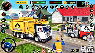 Garbage Truck Driving Game 3D - City Clean Dump Truck Drive Sim | Android Gameplay screenshot 4