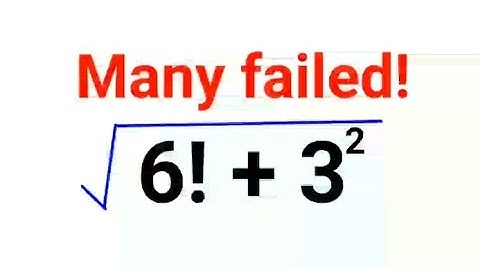 √(6! + 3^2)  Many failed! Test your Math skills | #maths #mathematics #factorial #explore