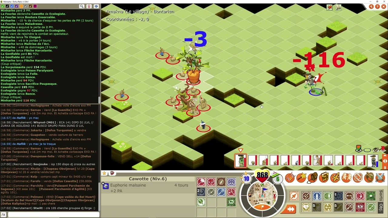 [DOFUS RETRO] Session PVP Cra lvl 11X #4 - Boune