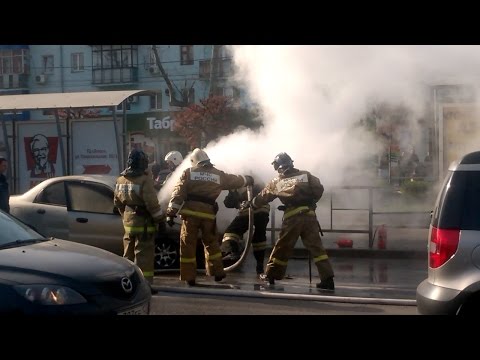 Авария с пожаром на Ставропольской г. Краснодар 5 апреля 2017 года