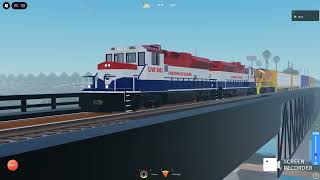 SJVR 3002 and 3000 and 2164 Day Run passing through Reedley ca in Roblox