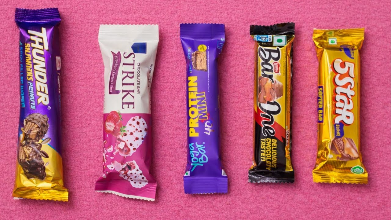 Satisfying Chocolate Bar ASMR Unboxing |  | Thunder, Strike, Proteen, Bar One & 5 Star