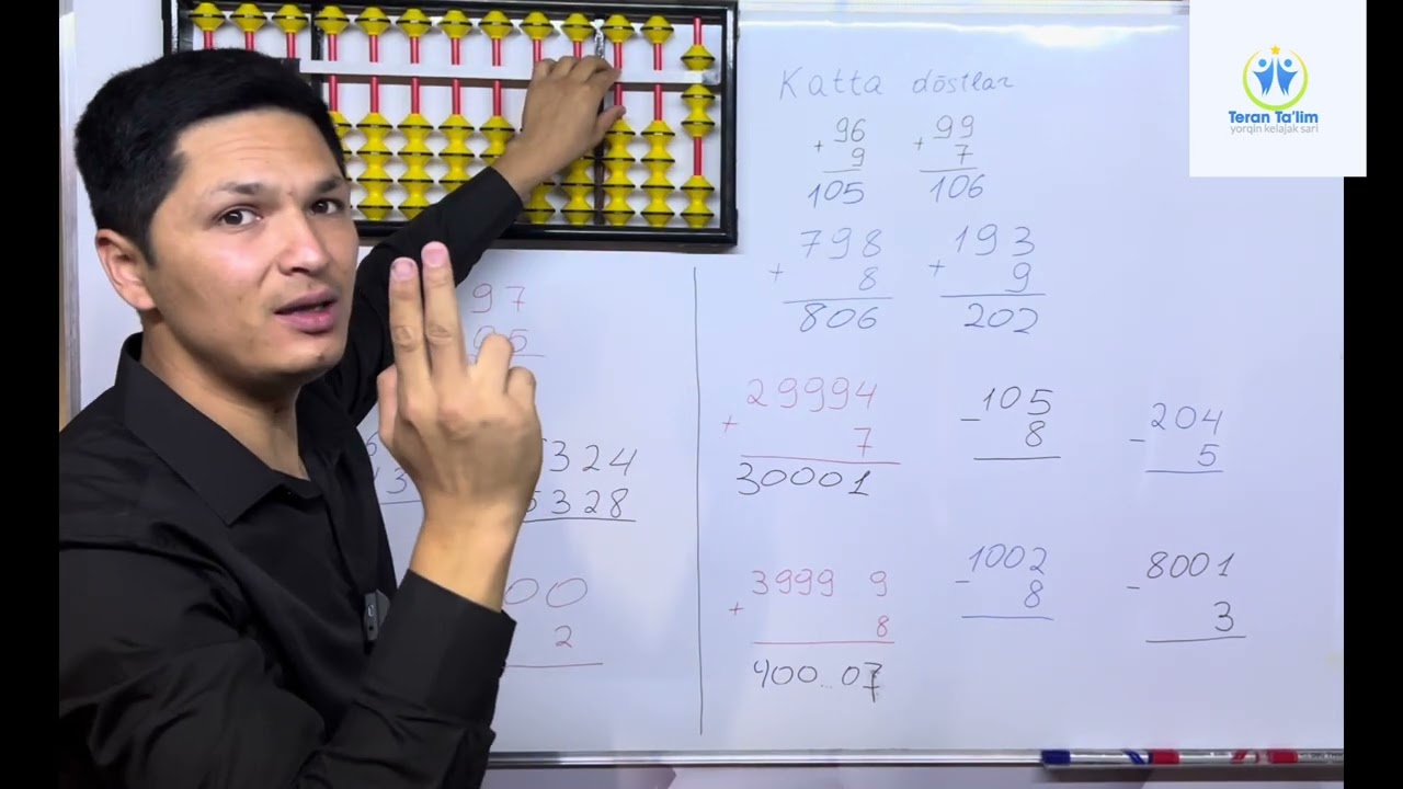 Katta do’stlarga oid murakkab misollar: 100000-2=? bolalarga oson tushuntirish