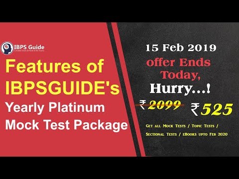 Features of IBPSGUIDE's Yearly Platinum Mock Test Package