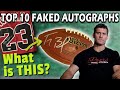 Top 10 FAKED Sports Autographs - Don't Get BURNED!  Watch Before Your Next Big Purchase | PSM