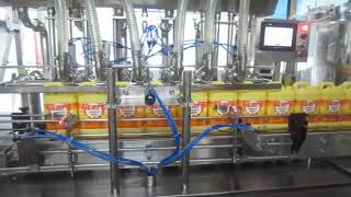YH-6DFC  500ml Full automatic 6 - head paste filling, rotary cover machine Line