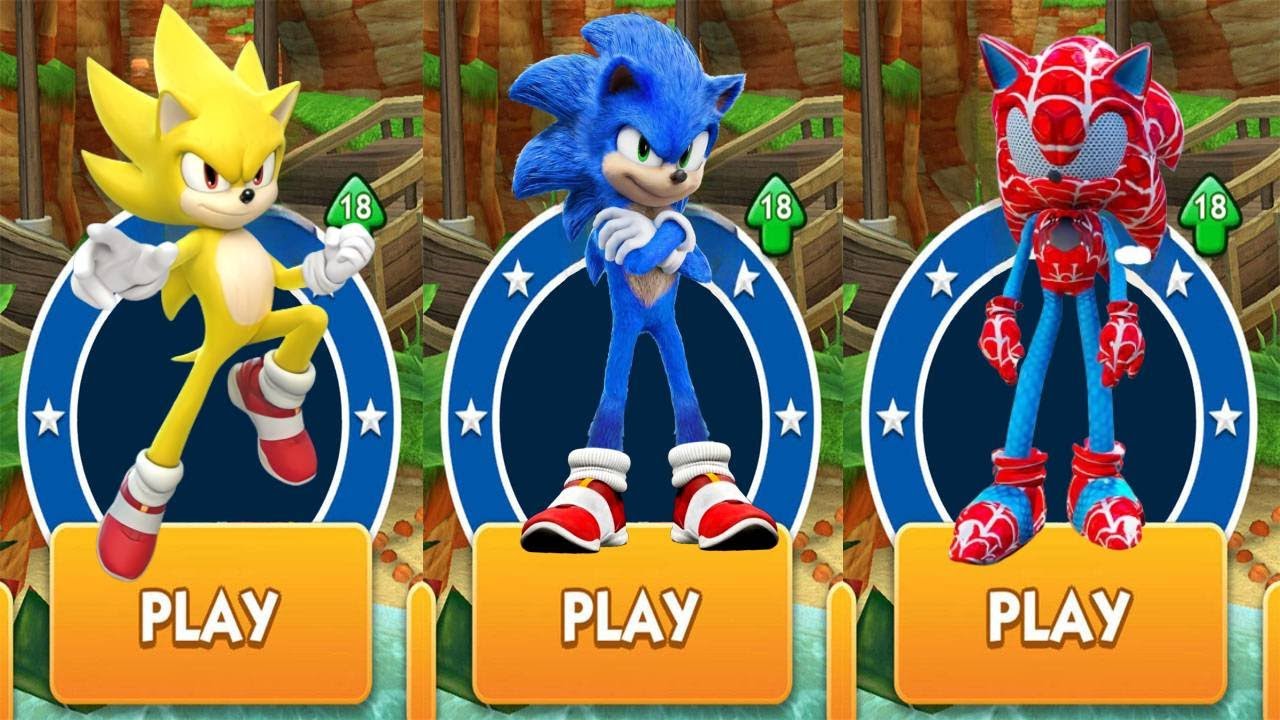 Movie Sonic vs Movie Super Sonic vs Spider Sonic Run vs All Bosses Zazz ...