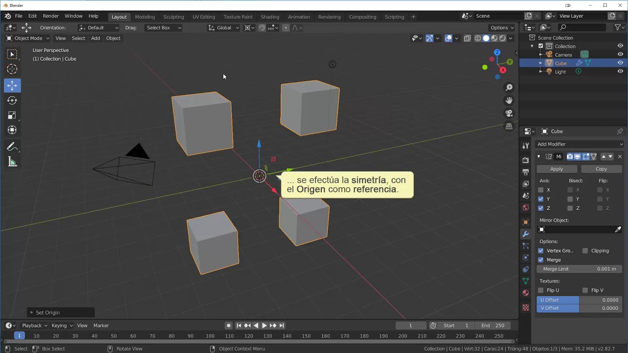 10 Tutorial de modelado con Blender 2.8x. Modelando con simetría - YouTube