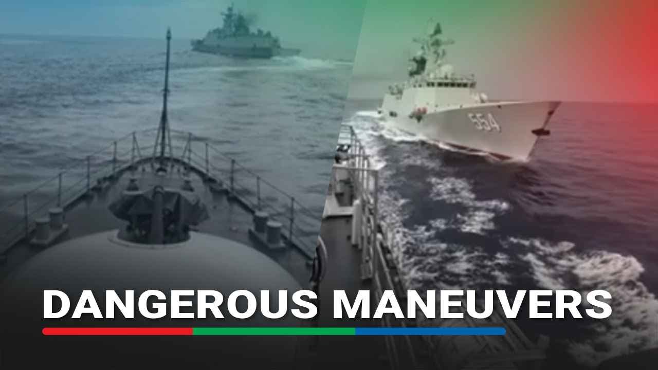 Chinese frigates cross bow, tail Philippine vessel in Bajo de Masinloc | ABS-CBN News