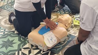 AED Automated External Defibrillators || Program Community-Based Fire Responders Georgetown UNESCO