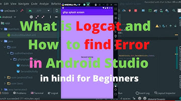 What is Logcat  and How to Find  Error in Android  Studio Project App in Hindi for beginners