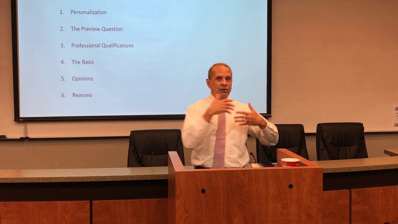 Direct and Cross Examination of Expert Witnesses - 10/9/19