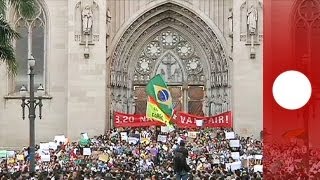 Brazil's president says she is listening as mass protests sweep the country