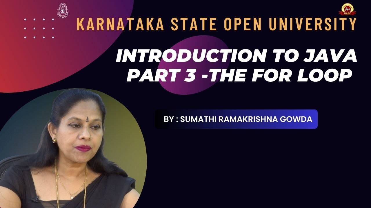 INTRODUCTION TO JAVA - THE FOR LOOP - YouTube