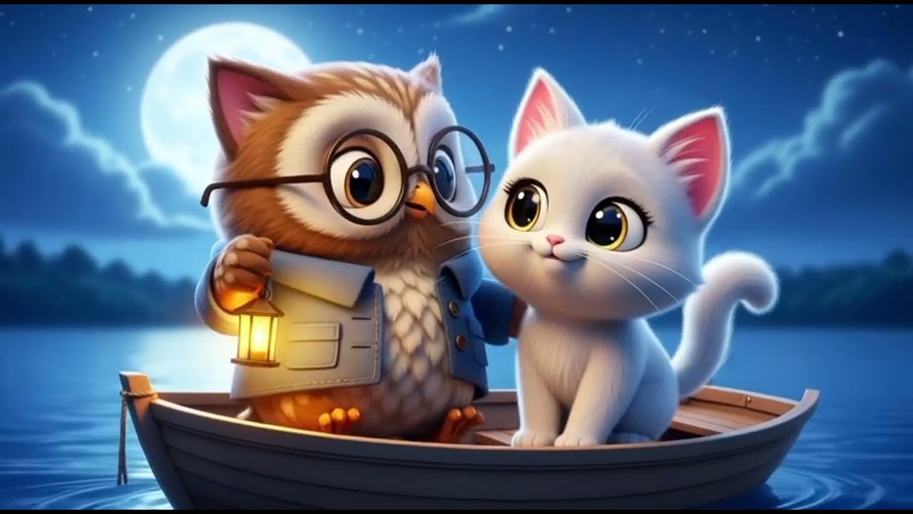 The Owl and the Pussycat 🦉🐱 | Magical Bedtime Poem for Kids | Cute 3D Cartoon Story