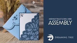 SVG File - Midnight Blue Floral Card - Assembly Tutorial