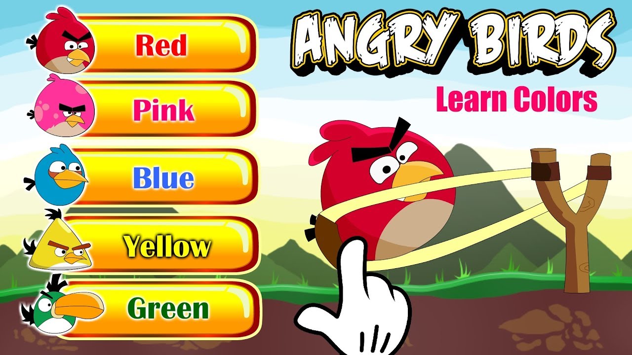 Learn colors With Angry Birds Game || Angry Birds Game For Children ...
