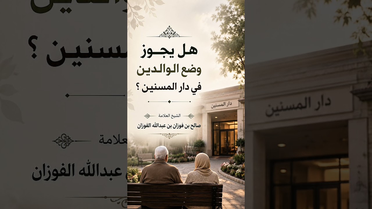 هل يجوز وضع الوالدين في دار المسنين ؟ الشيخ العلامة صالح بن فوزان بن عبدالله الفوزان .