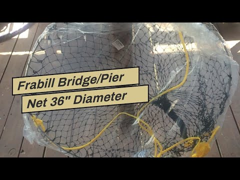 Frabill Bridge/Pier Net 36 Diameter Fishing Net Pre-Rigged with 50 Feet of  Rope 