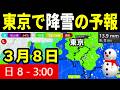 【3月8日に東京で降雪の予報あり】8日以降は上空に強烈な寒気が流れ込むECMWF予報