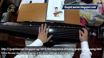 How to tune guqin (silk strings tuned to B-flat on thickest 1st string)