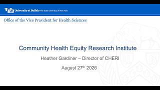 UB Health Sciences: Community Health Equity Research Institute