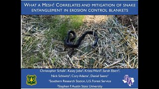 Wildlife Diversity Webinar Series - What a Mesh! Snake Entanglement in Erosion Control Blankets