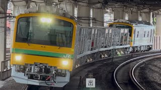 【4K高画質】【小田原転回砕石工臨返空(バラスト空車)】GV-E197系0番台クンTS01編成(トップナンバー・フル編成)が赤羽駅6番線を通過するシーン(工9824D)2026.6.28