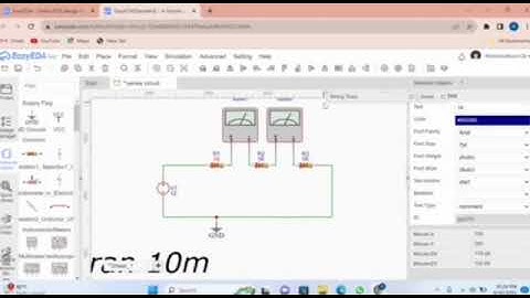 how to make a series circuit simulation in easyEDA  online simulator