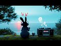 🎬 Ocean Calm at Dusk  Rabbit Watching the Blue Sea with Soothing Instrumental Music 🐇🌊💙