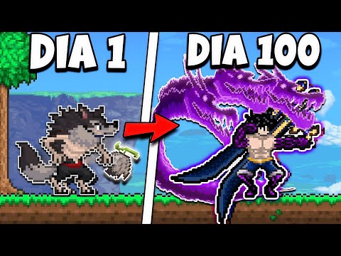 I SPENT 100 DAYS IN TERRARIA ONE PIECE With New Fruits 