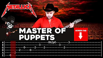 【METALLICA】[ Master Of Puppets ] cover by Masuka | LESSON | GUITAR TAB