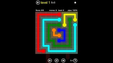 Flow free walkthrough - Regular pack - 8x8 - levels 1 - 30