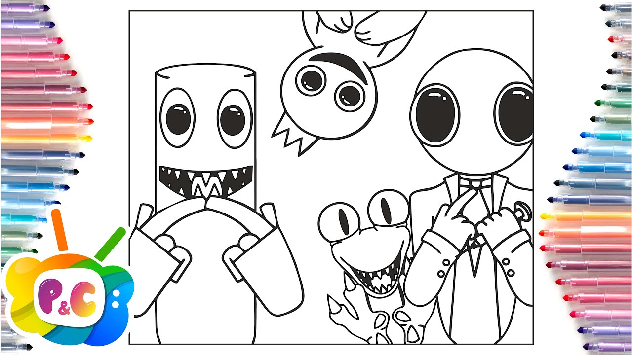 ROBLOX Rainbow Friends coloring pages/Rainbow Friends concepts/Tobu