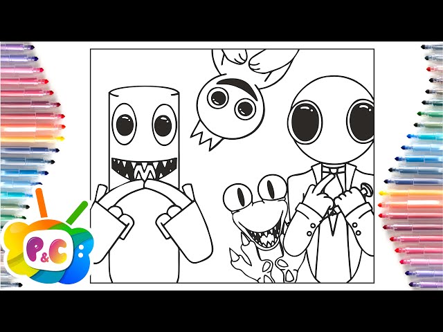 Rainbow Friends Chapter 2 9 coloring pages for kids in 2023