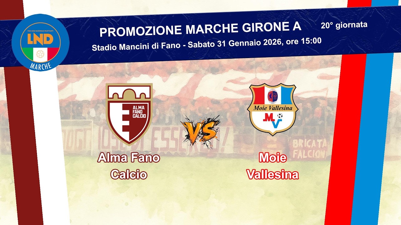 Alma Fano Calcio - Moie Vallesina | Promozione Marche Girone A - 20a giornata - Calcio