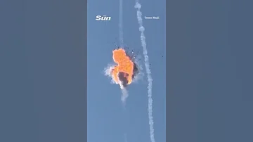 Dramatic Moment Iranian Drone Is Blown Up Over Israel Leaving Onlookers Stunned 