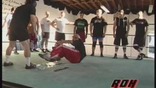 CM Punk at training seminar with Jushin Liger